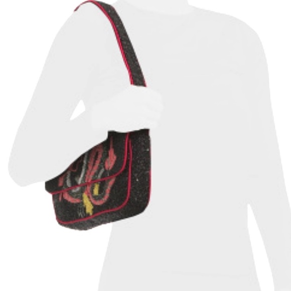 🐍MADE IN INDIA Snake/Dragon Beaded Shoulder Bag🐍NWT - Picture 3 of 15